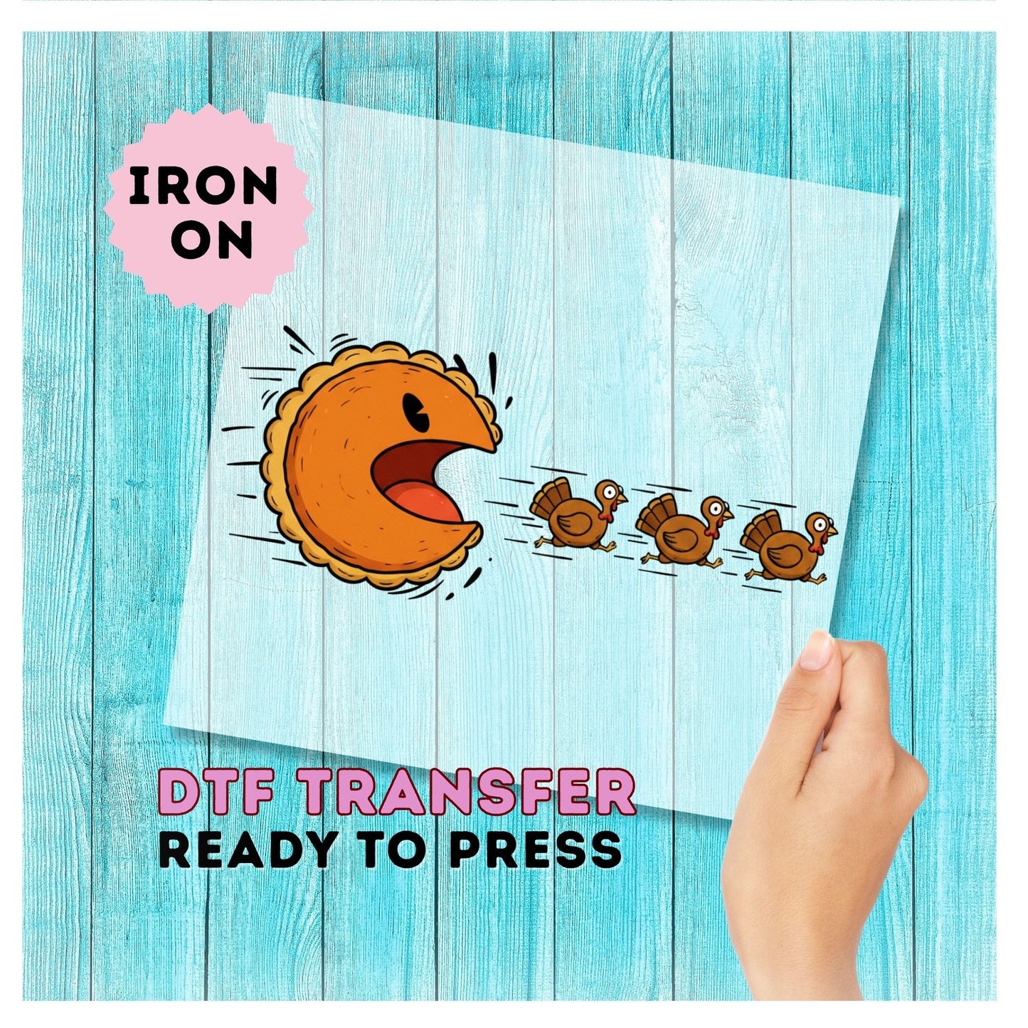 Funny Thanksgiving Pie Chaser DTF Transfer