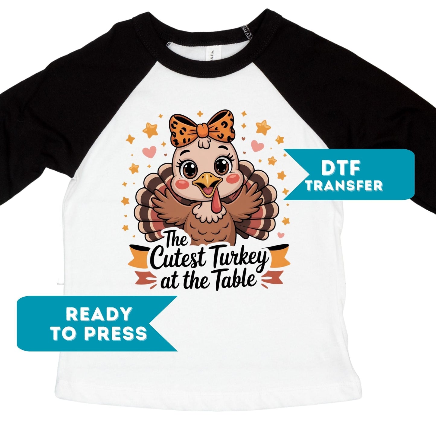 Cutest Turkey at the Table DTF Transfer