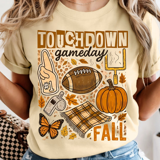Touchdown Gameday Fall - Comfort Colors Tee or Sweatshirt
