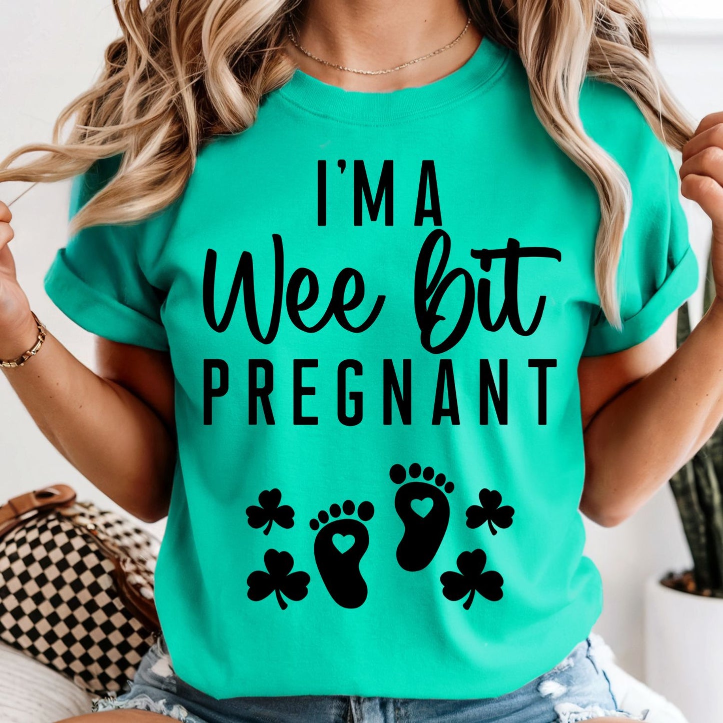 I'm a Wee Bit Pregnant - Comfort Colors Tee