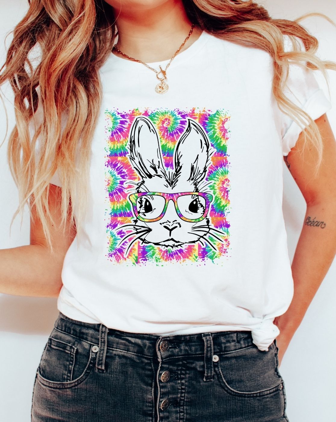 TYE DYE BUNNY - EASTER SHIRT