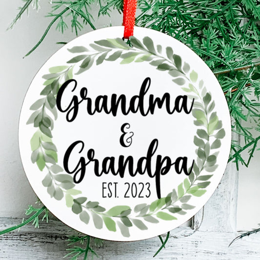Grandparents Pregnancy Announcement Ornament