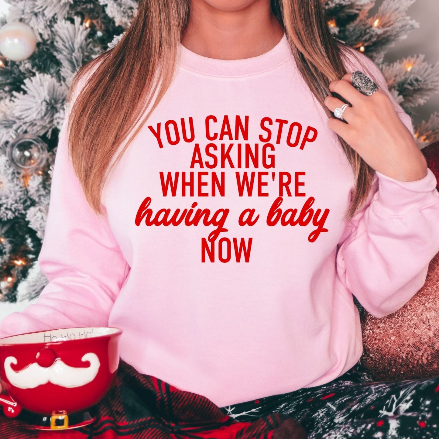 You Can Stop Asking When We're Having a Baby Now Sweatshirt