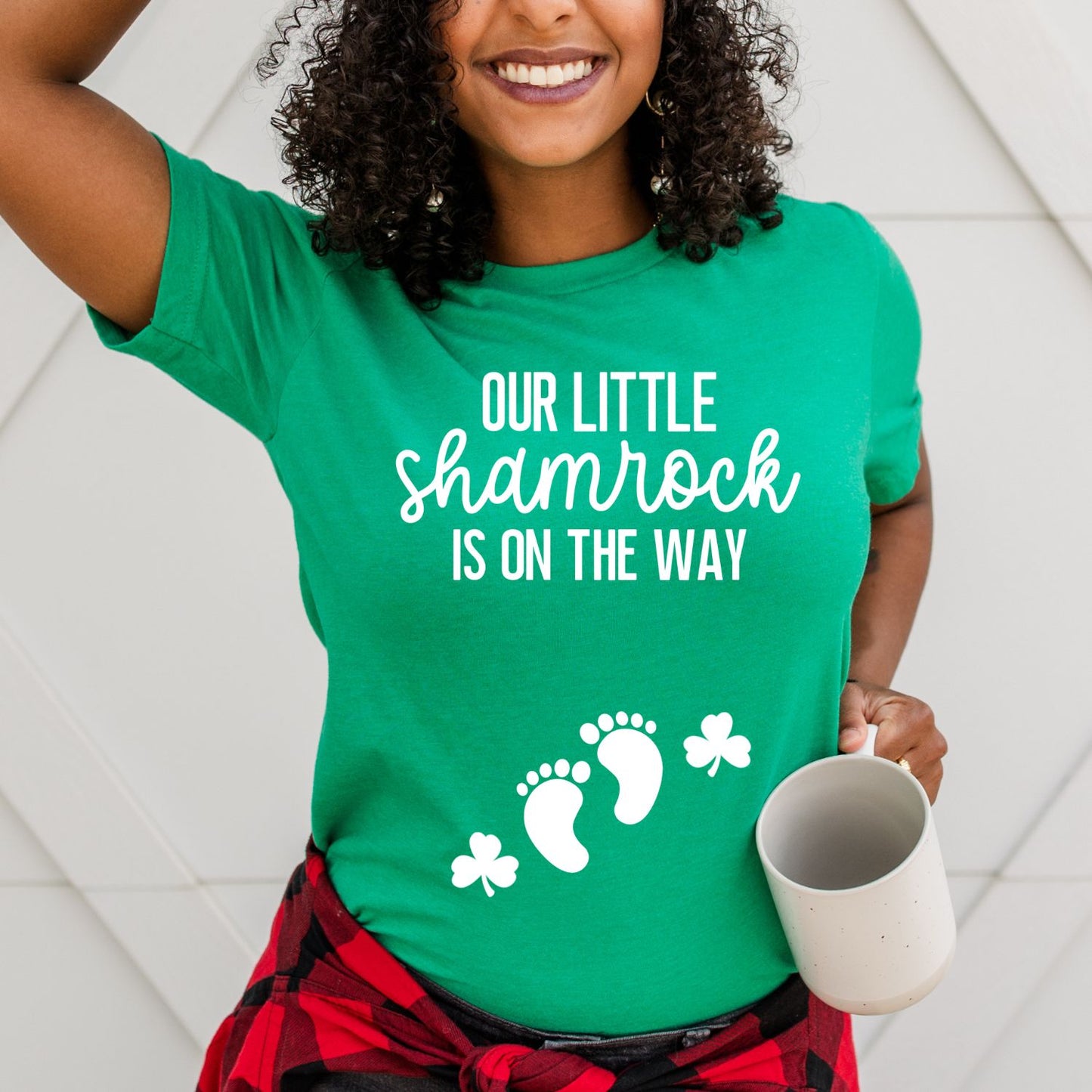Our Little Shamrock is On The Way - St. Paddy's Day - Pregnancy Announcement Shirt