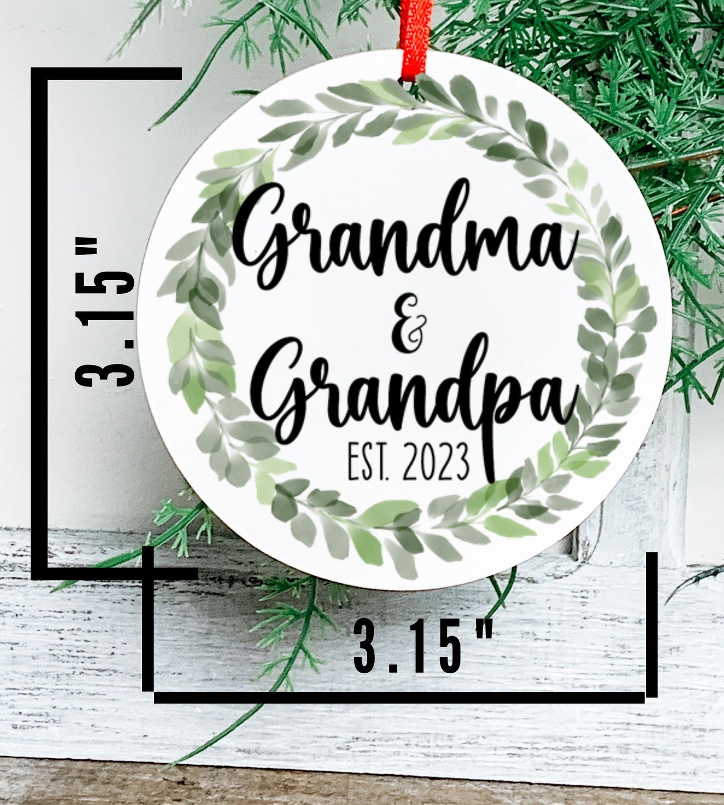 Grandparents Pregnancy Announcement Ornament