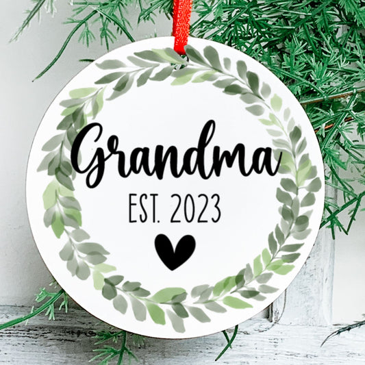 Grandma Pregnancy Announcement Ornament