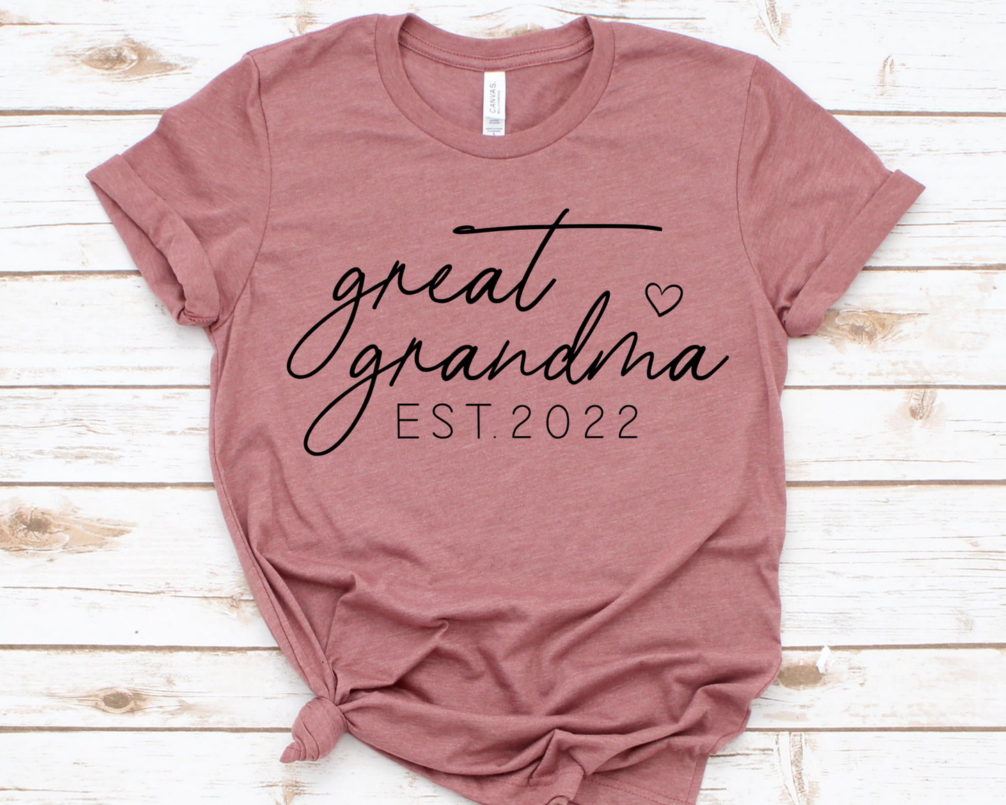 NEW Grandma / Grandpa EST 2022