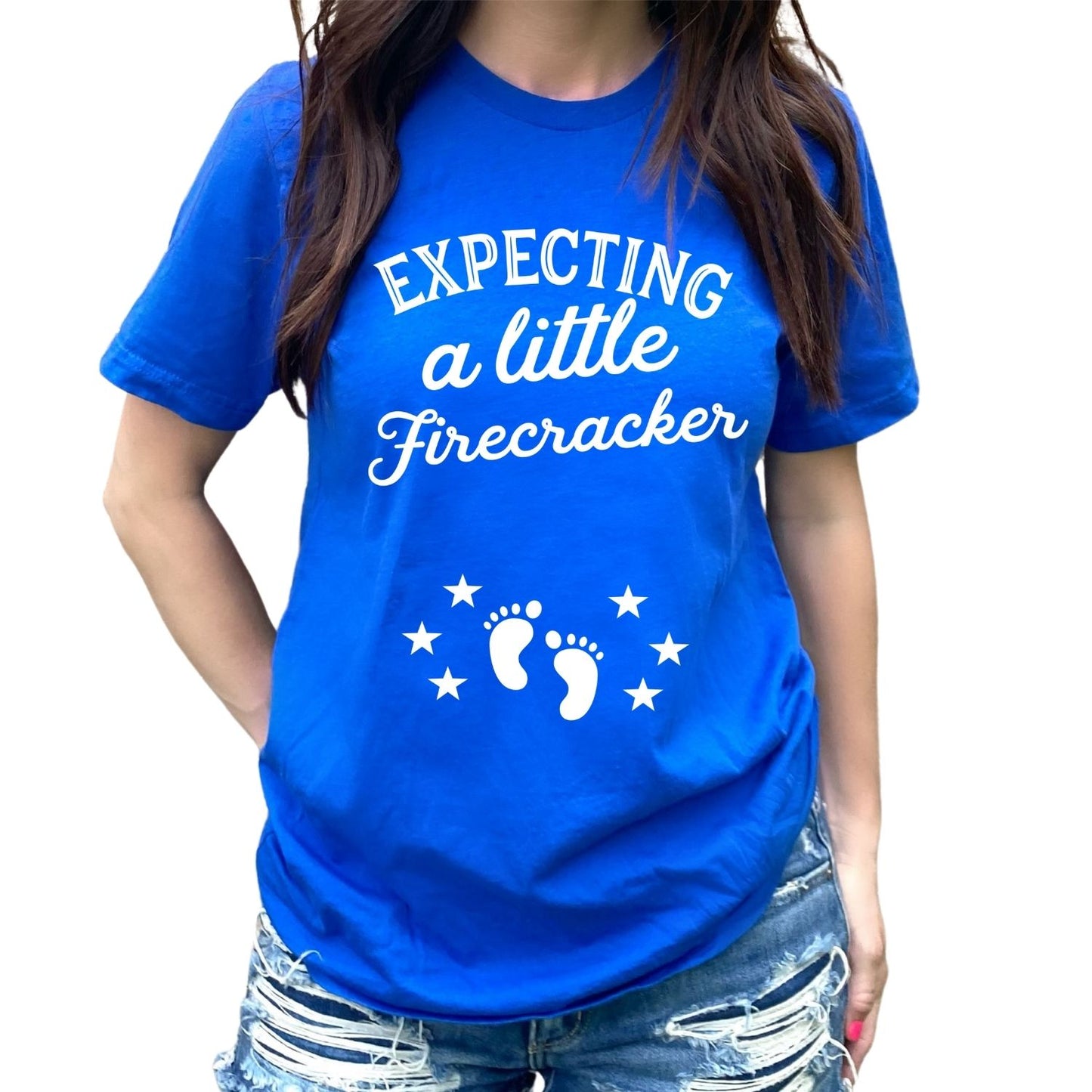 Couples July 4th Pregnancy Announcement Shirts