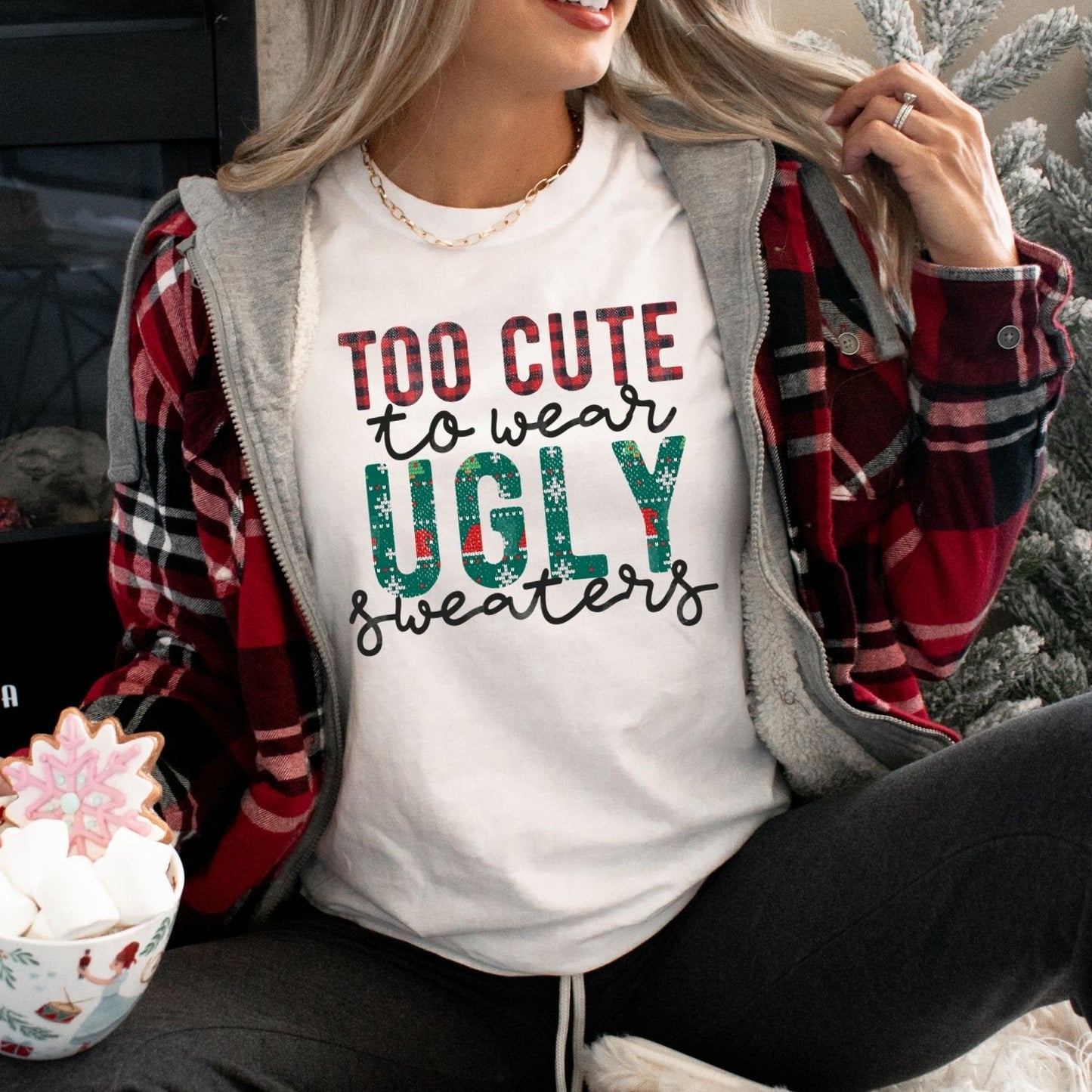 Too Cute To Wear Ugly Sweaters
