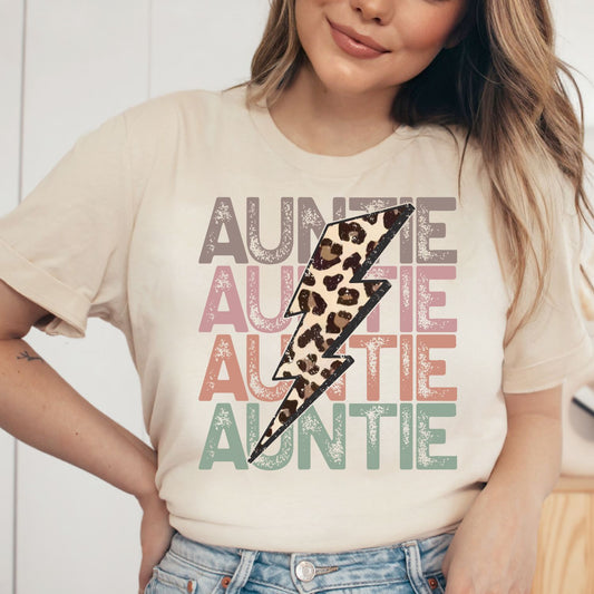 Auntie with Leopard Bolt