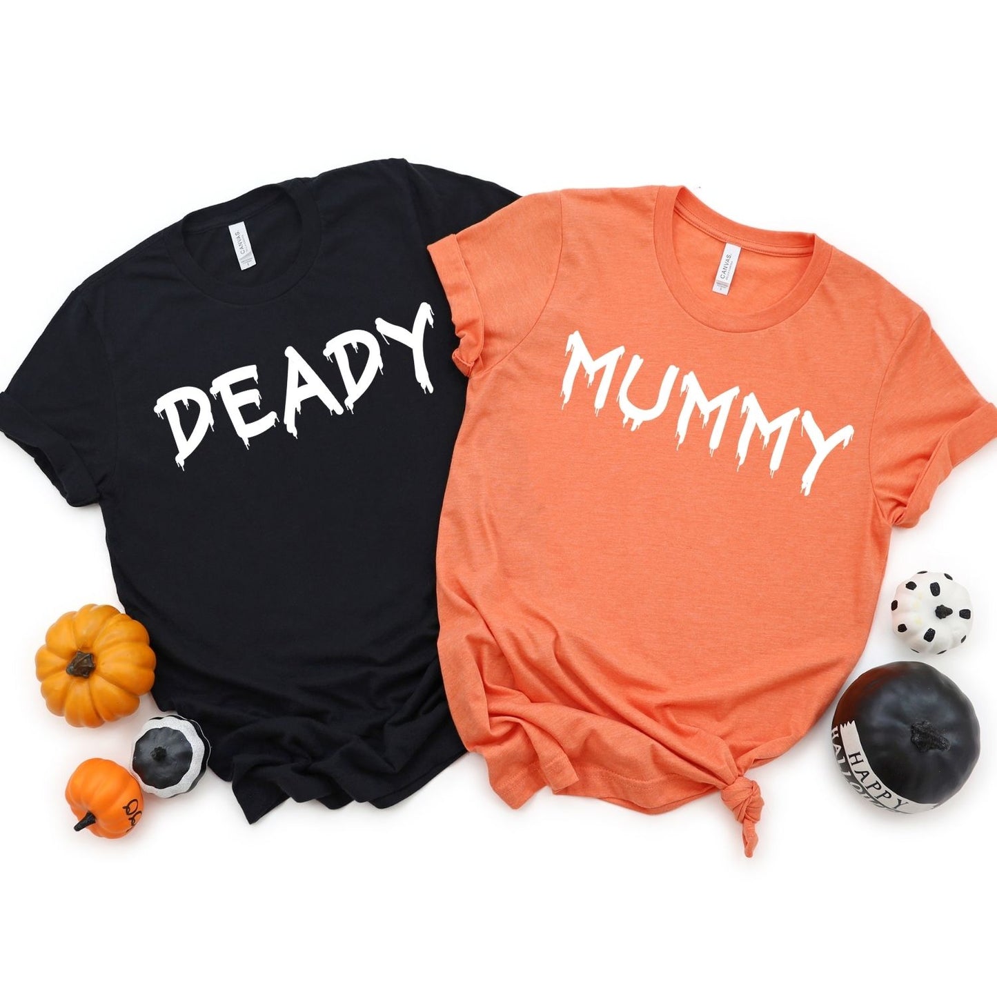 Mummy Deady Halloween Pregnancy Announcement Shirts