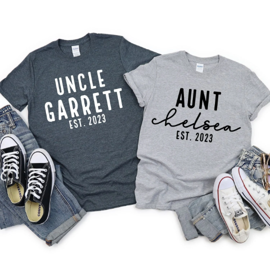 Custom Auntie or Uncle Shirt