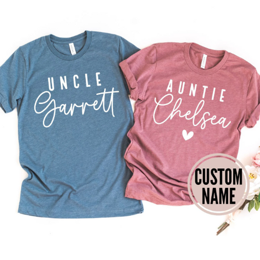Custom Auntie or Uncle Shirt