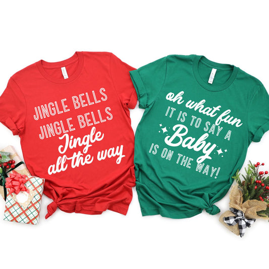 Jingle Bells Jingle Bells.... Oh What Fun It Is To Say A Baby is on the Way!