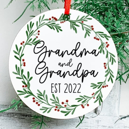 Grandparents Pregnancy Announcement Ornament