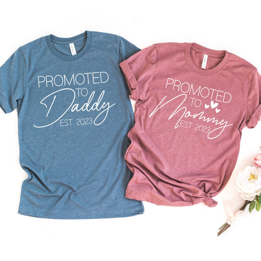 Promoted to Mommy Daddy Est Customize