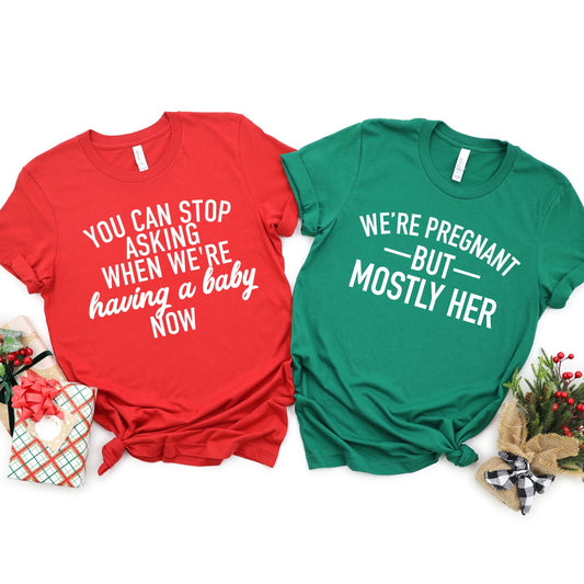 Christmas Pregnancy Announcement Shirts