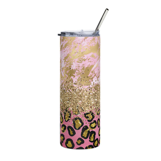 Ombre and Glitter Stainless Steel Tumbler