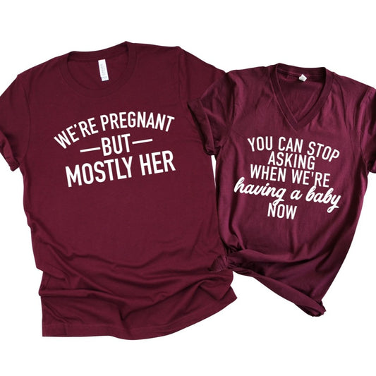You can stop asking when we're having a baby now | We're pregnant but mostly her